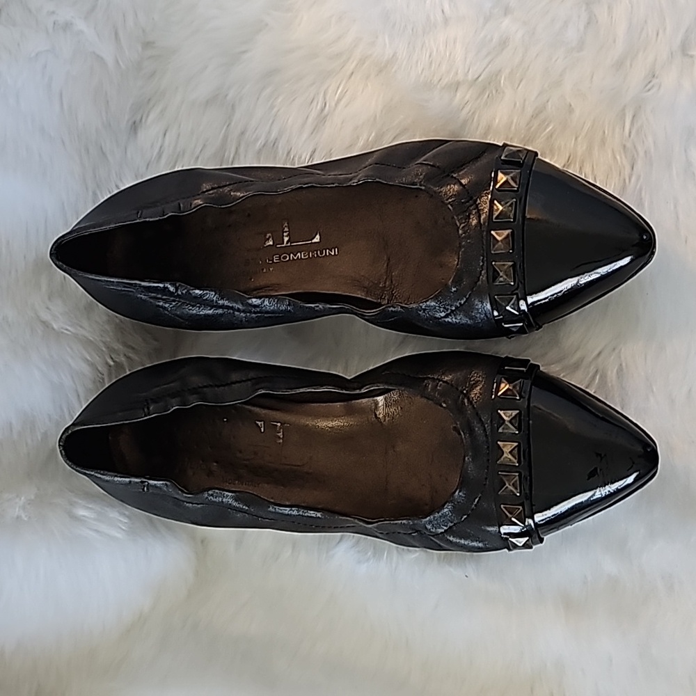 AGL black leather pumps